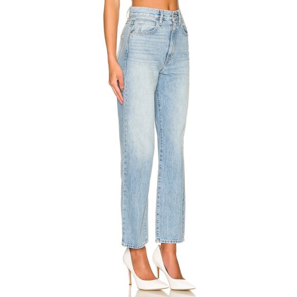 SLVRLAKE London High Rise Straight Ankle Denim Jeans in Sweet Talk | Size 30 - Picture 4 of 12